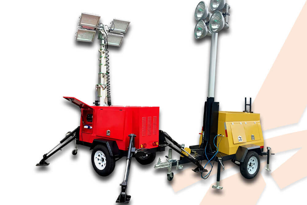 Diesel light tower mobile lighting