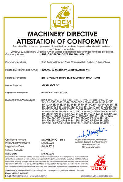 CE Safety Standard Certificate