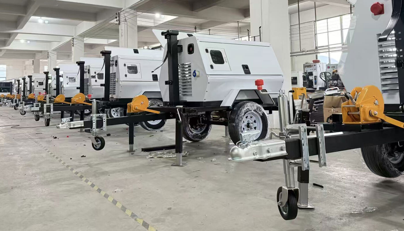 Trailer mounted diesel generator